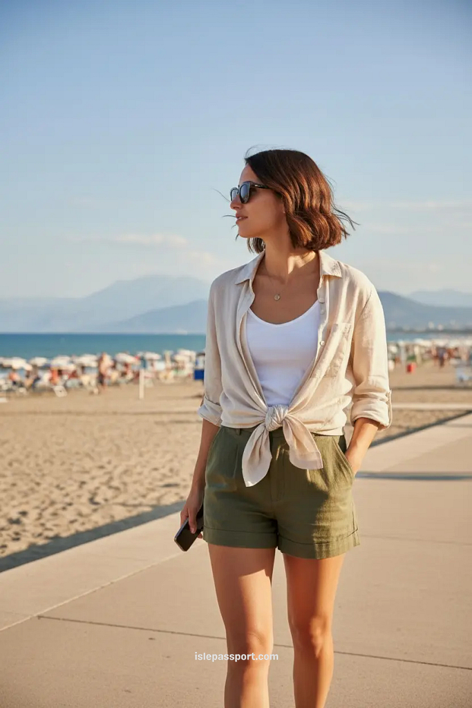 traveler walking the promenade in Marina di Pietrasant
