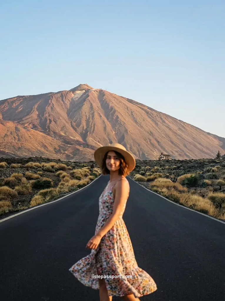 TF 21 road through Teide National Park on the drive from Costa Adeje to Puerto de la Cruz
