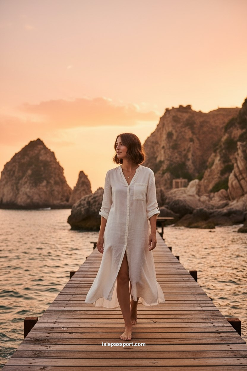 woman walking near beach on the Abruzzo coast at sunset